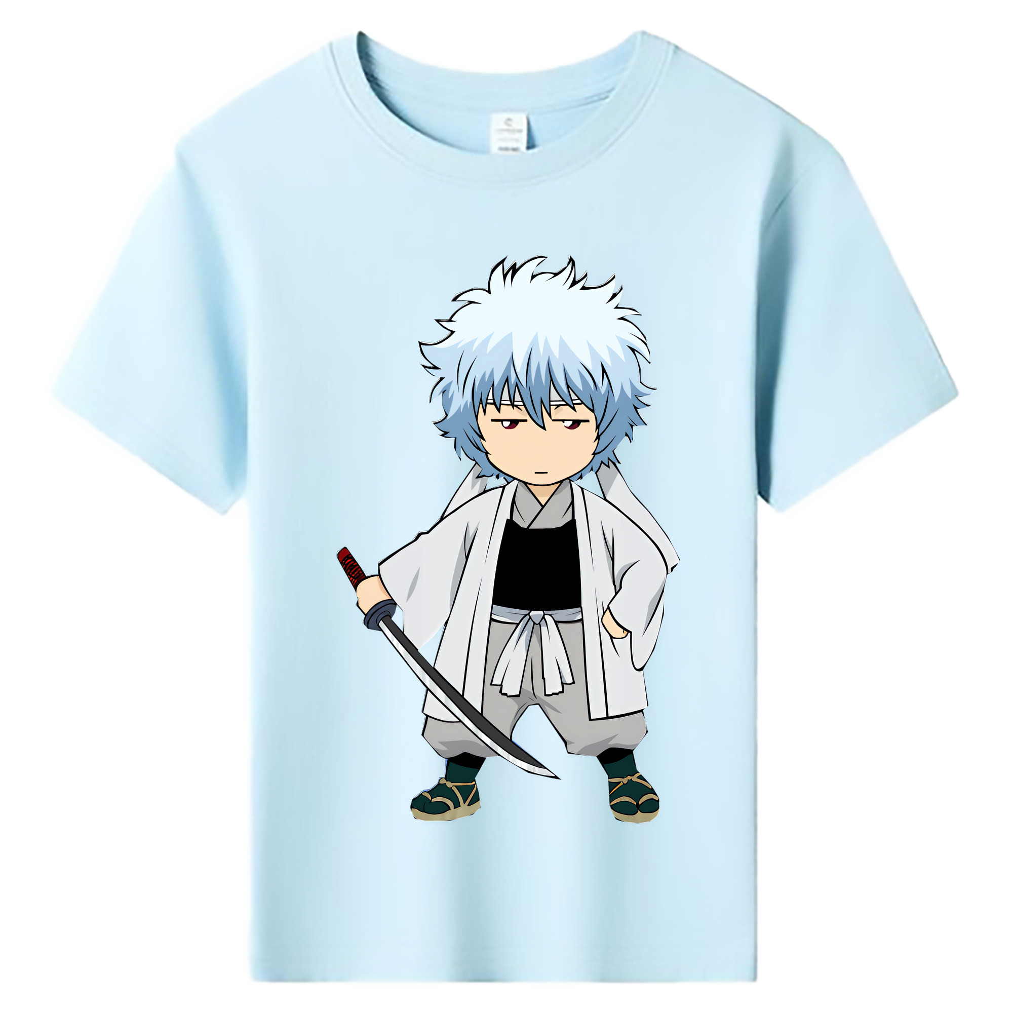 （画像用） ぎんたま 坂田銀時（さかたぎんとき） 神楽 志村新八（しむら しんぱち） GINTAMA Sakata Gintoki Kagura Shimura Shinpachi 綿100％キッズTシャツ（フロントプリント）